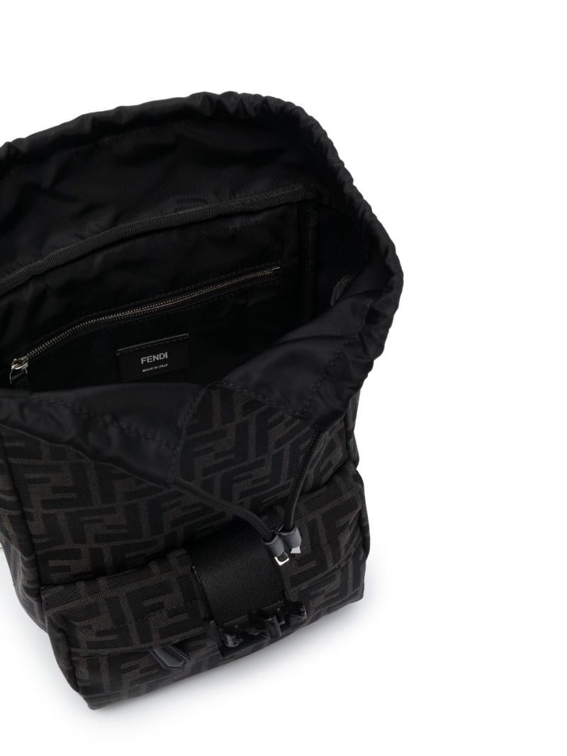 Black Fendiness Ff Motif Mini Leather Backpack