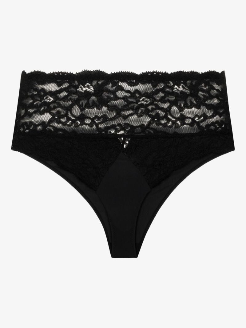 Black Charlotte Cheekini Lace Briefs