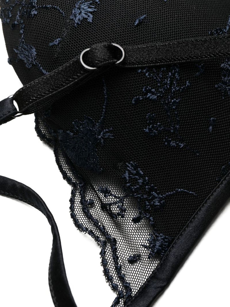 Black Midnight Botanica Lace Bra