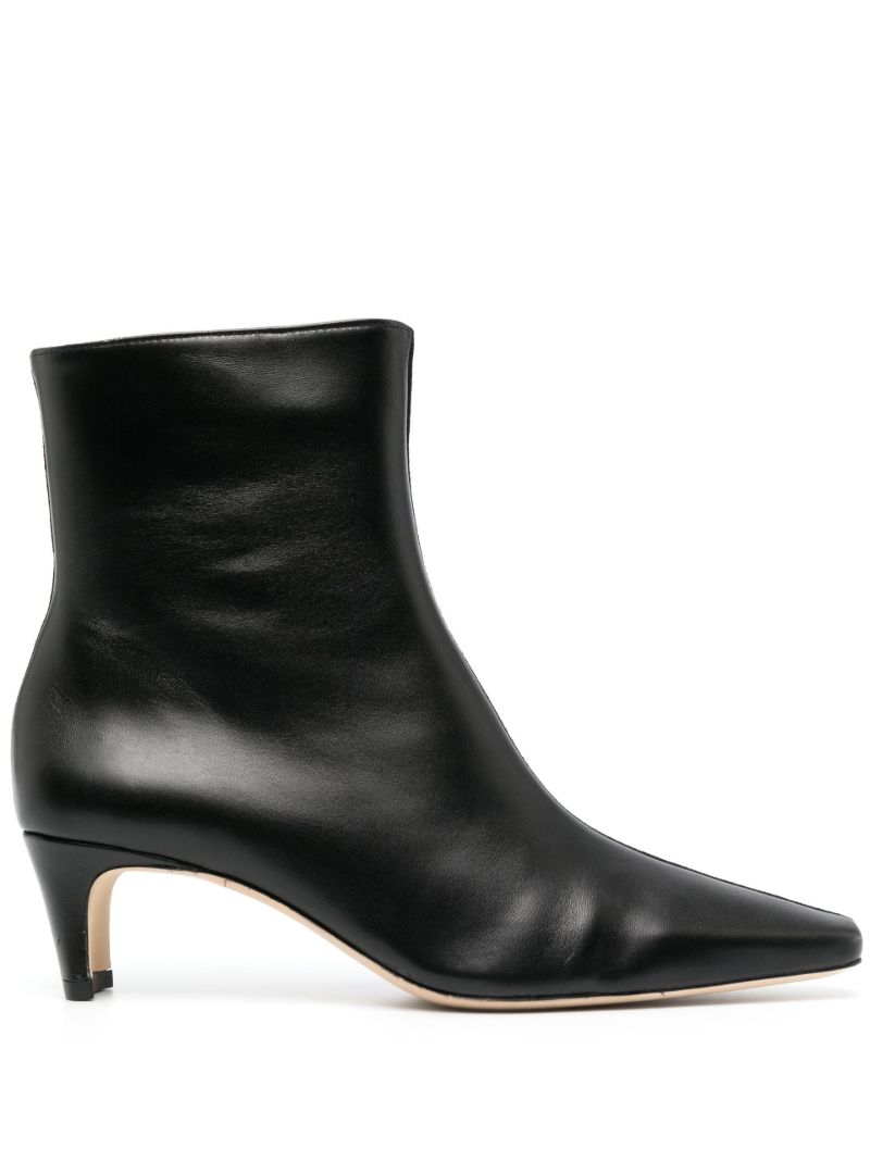 Black Wally Leather Ankle Boots