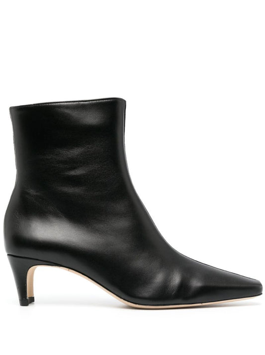 Black Wally Leather Ankle Boots