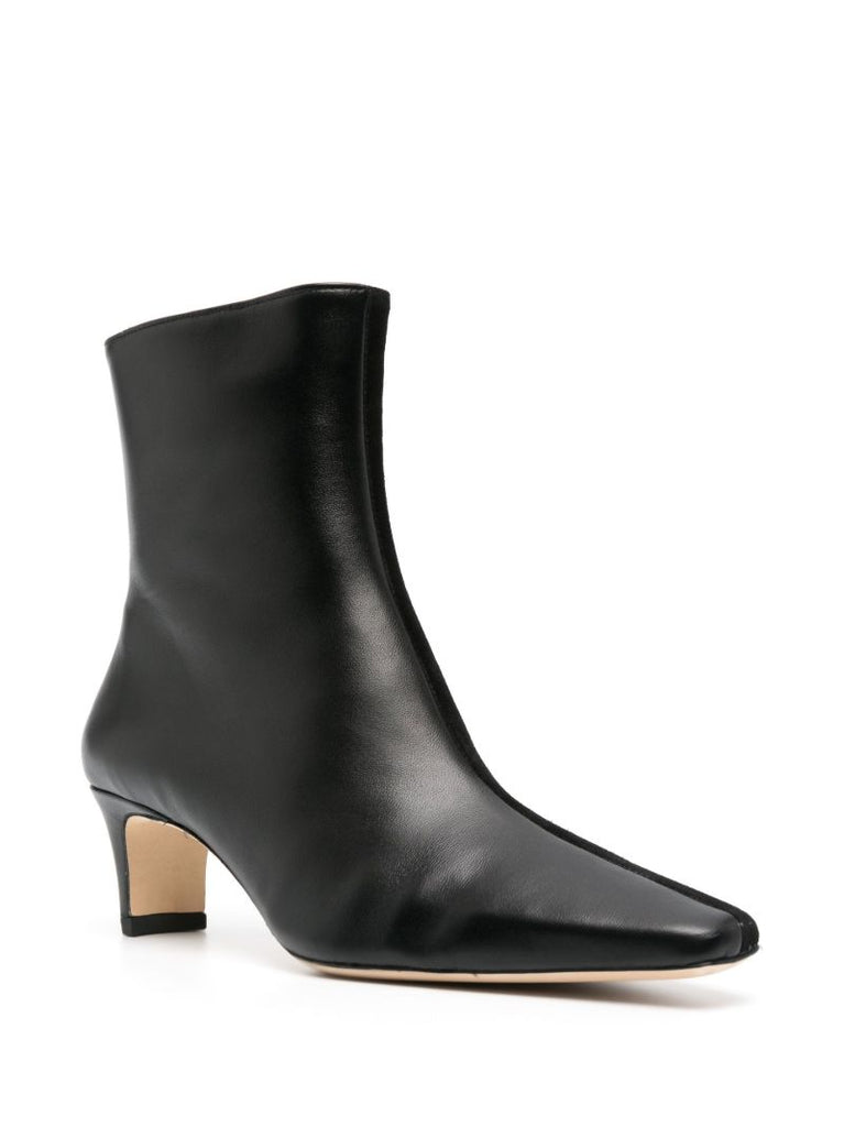 Black Wally Leather Ankle Boots
