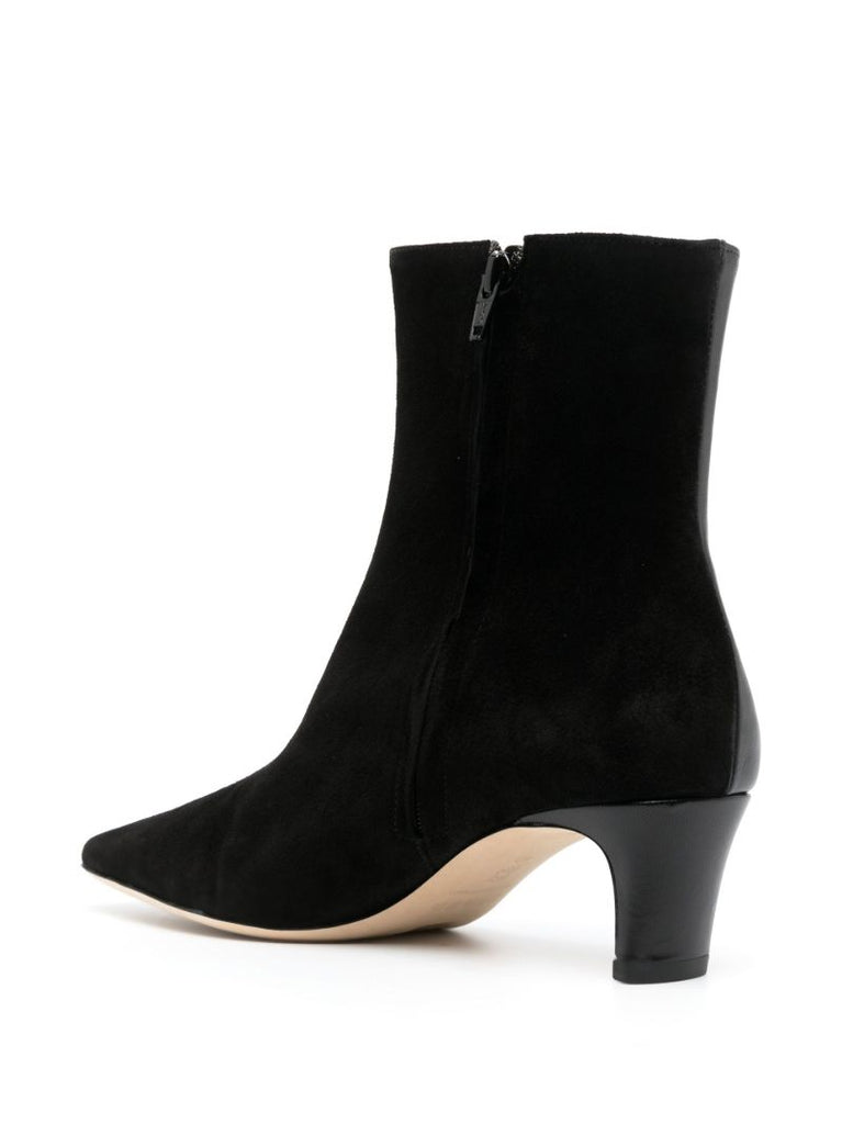 Black Wally Leather Ankle Boots