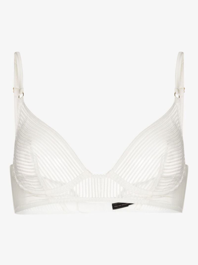 Striped Lace Demi Bra