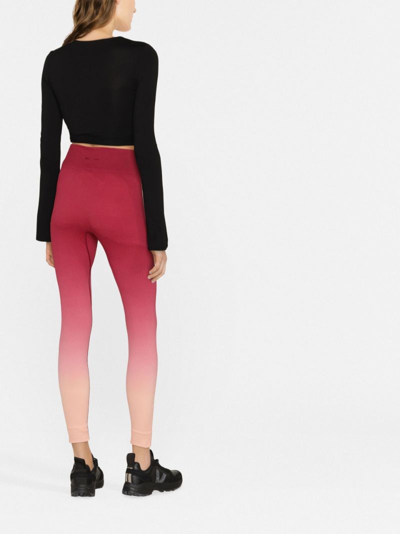 Red Seamless Gradient Leggings