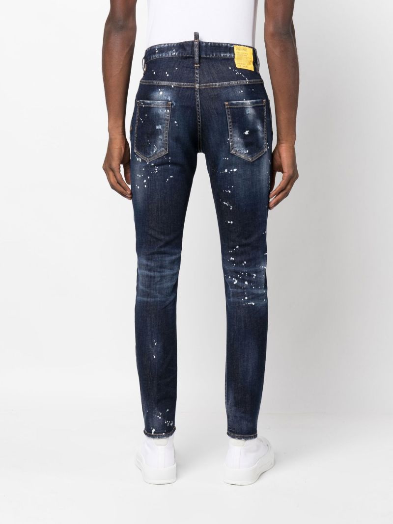 Blue Super Twinky Distressed Straight Leg Jeans