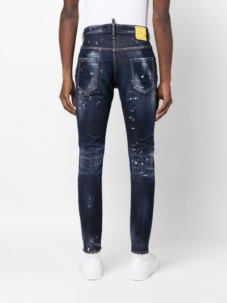 Blue Super Twinky Distressed Straight Leg Jeans