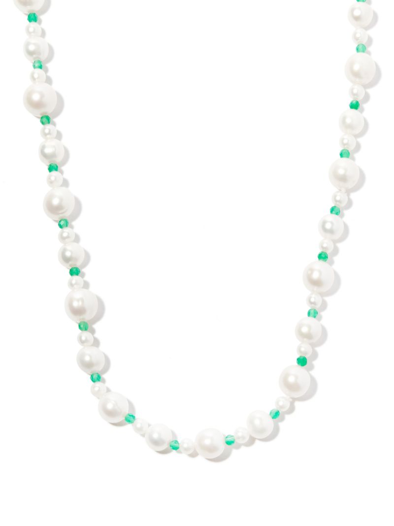 Sterling Silver Xl Pebbles Pearl Necklace