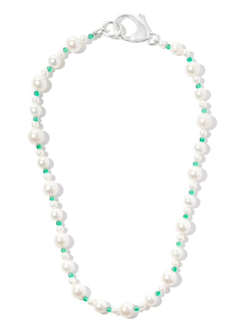 Sterling Silver Xl Pebbles Pearl Necklace