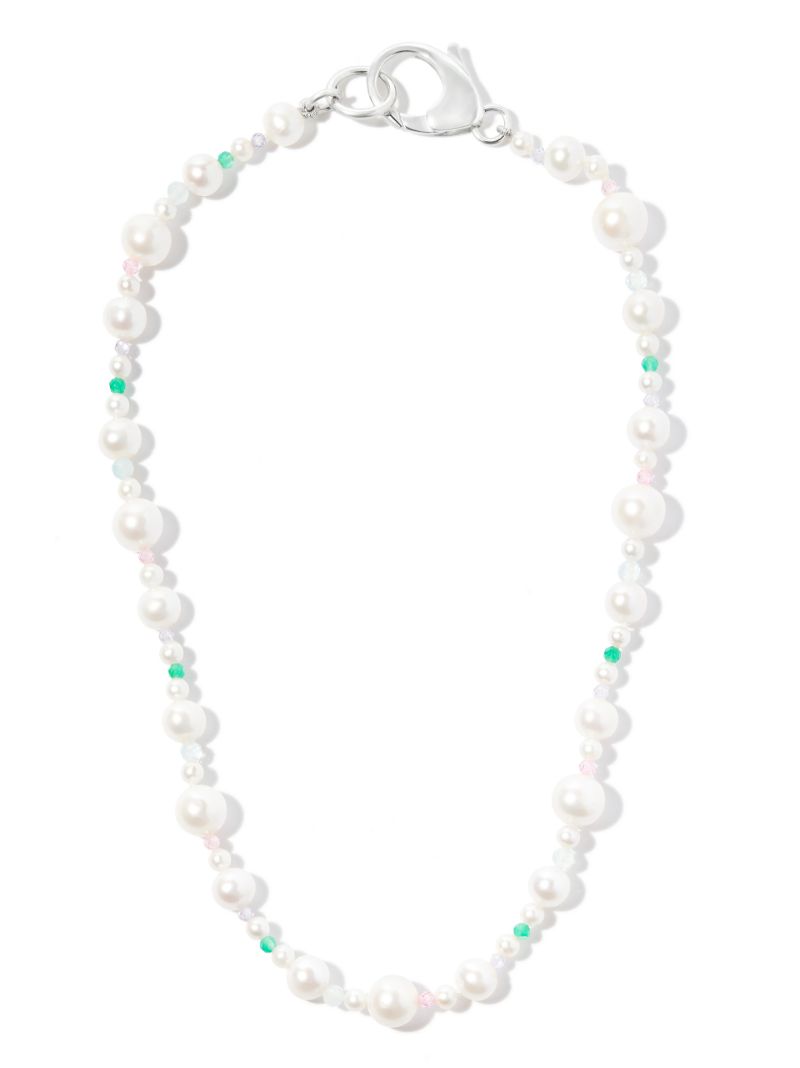 Sterling Silver Xl Pebbles Pearl Necklace