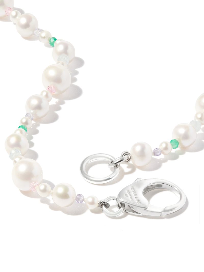 Sterling Silver Xl Pebbles Pearl Necklace
