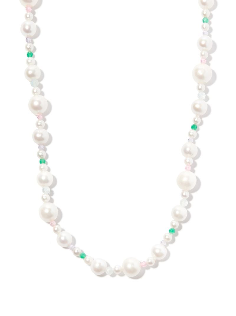 Sterling Silver Xl Pebbles Pearl Necklace