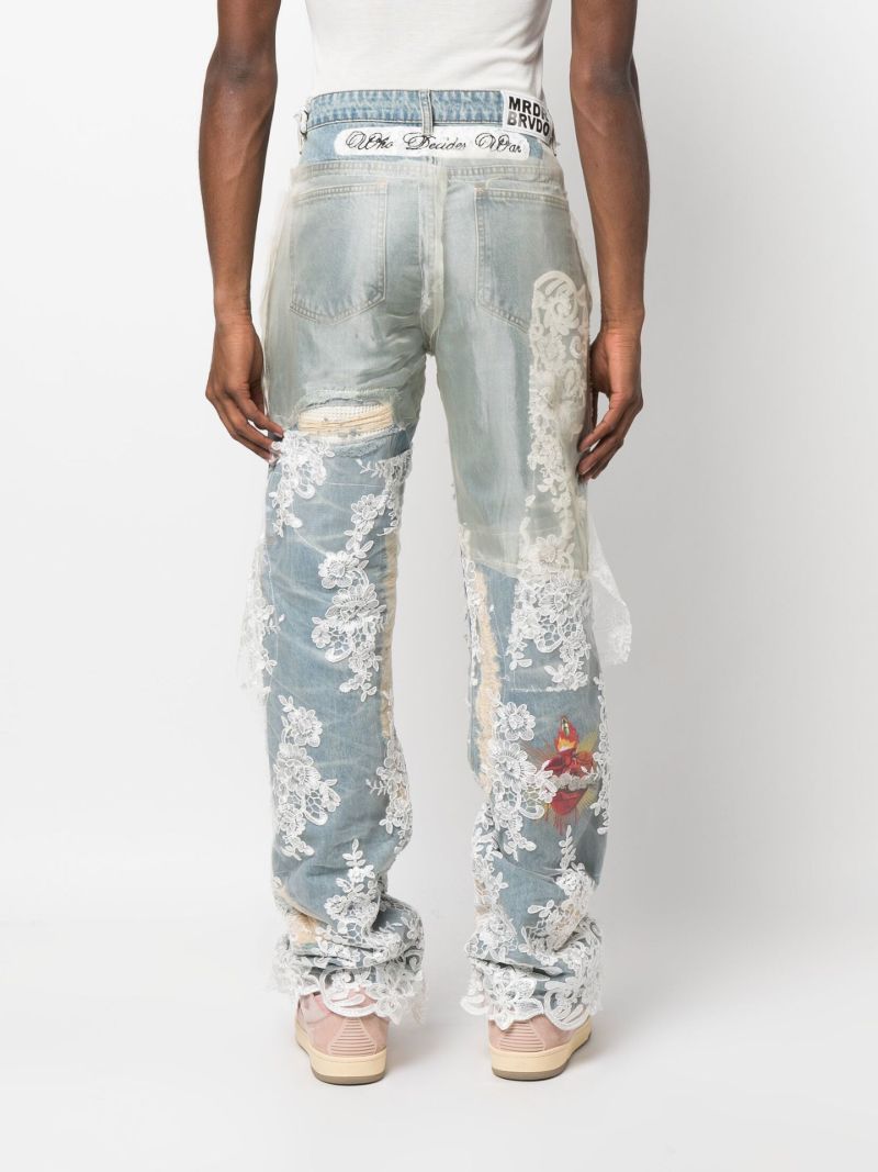 Blue Sacred Straight-leg Jeans
