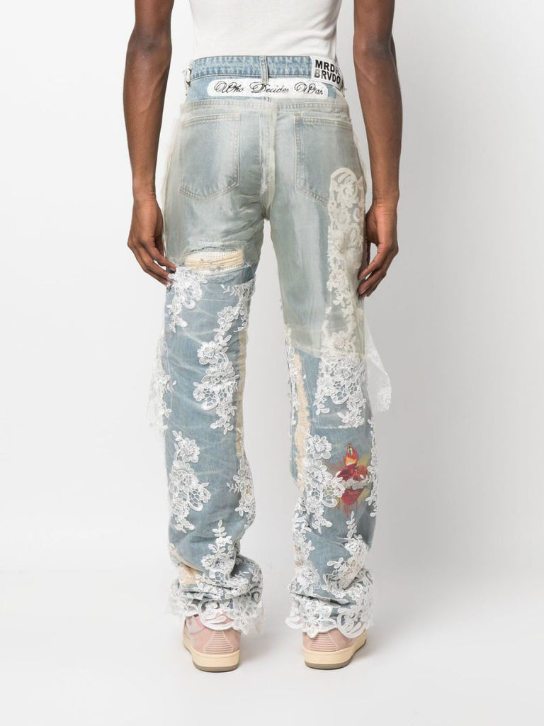 Blue Sacred Straight-leg Jeans