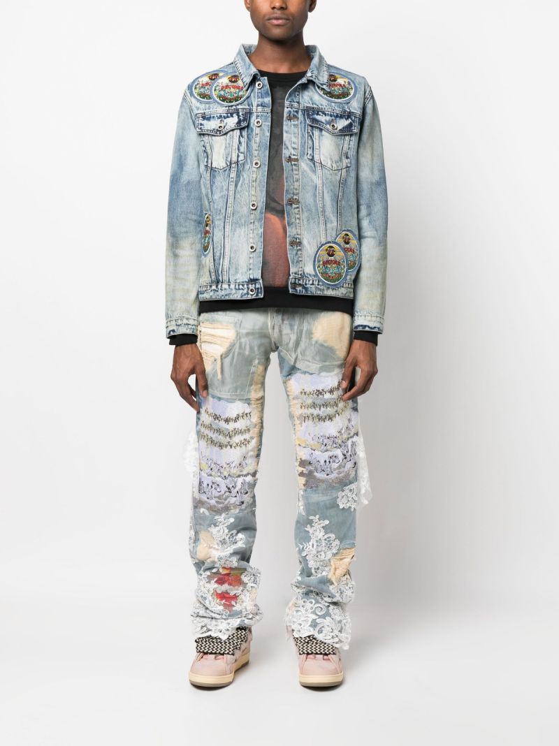 Blue Sacred Straight-leg Jeans