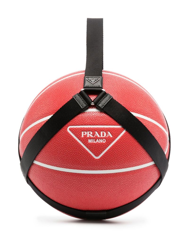 Red Logo Rubber Basketball