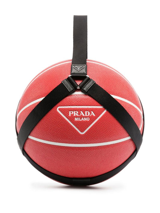 Red Logo Rubber Basketball