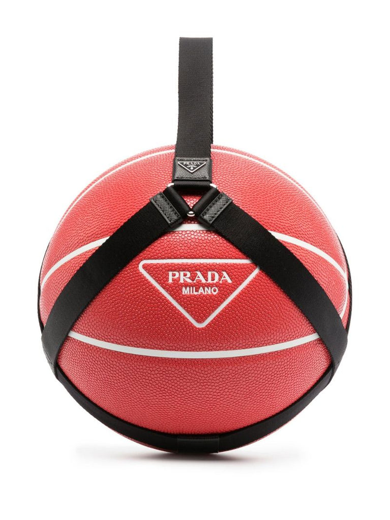Red Logo Rubber Basketball