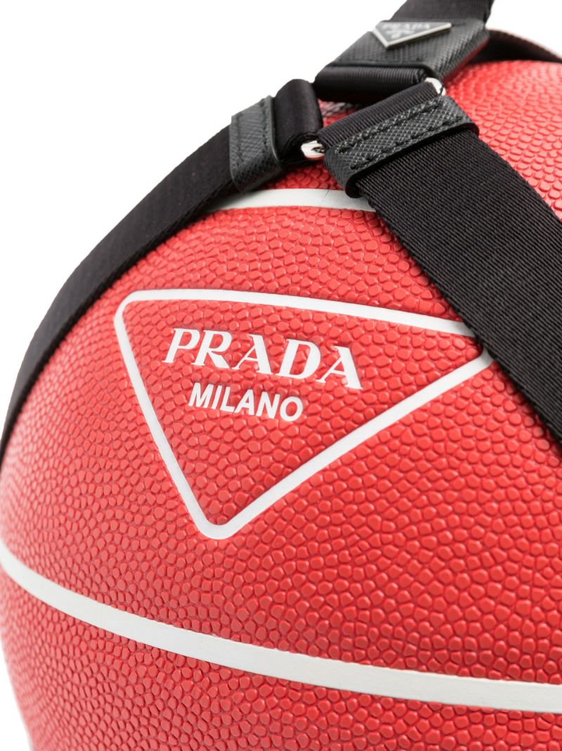 Red Logo Rubber Basketball