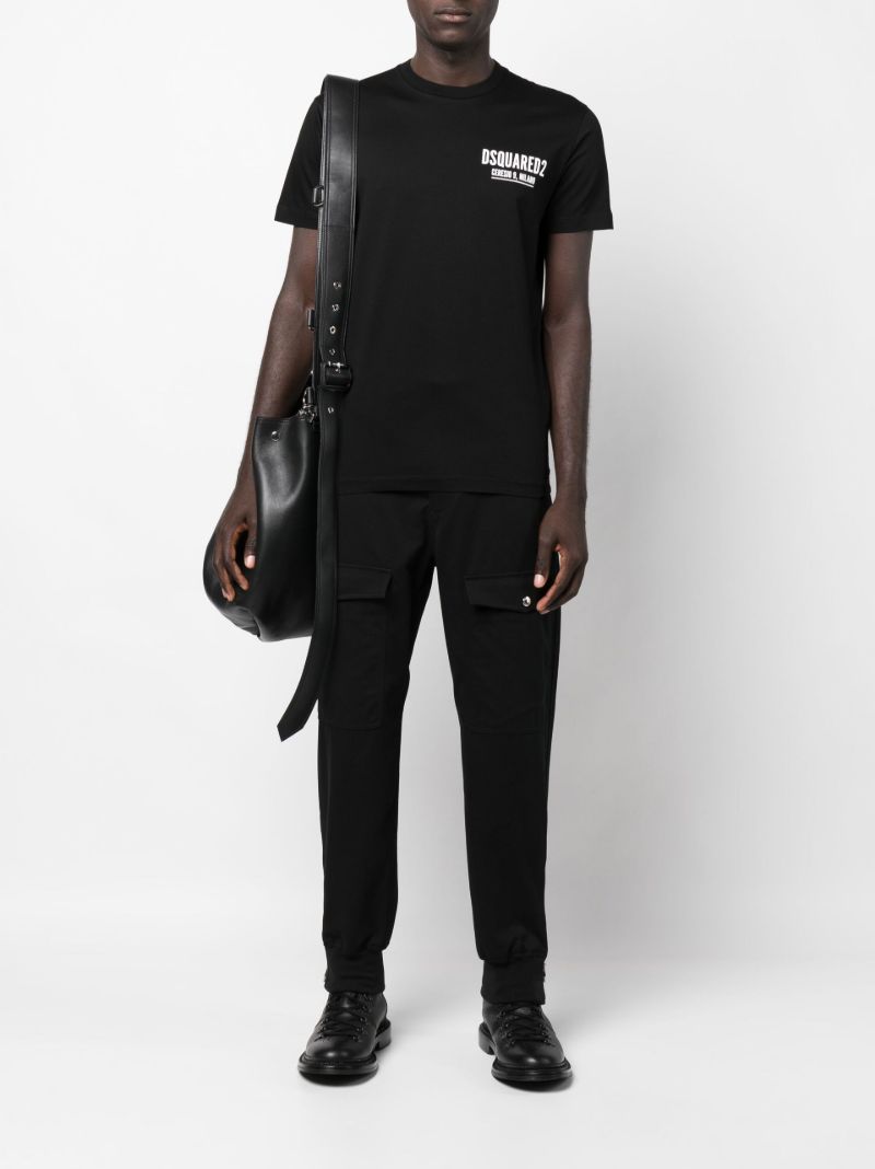 Black Logo Print T-shirt