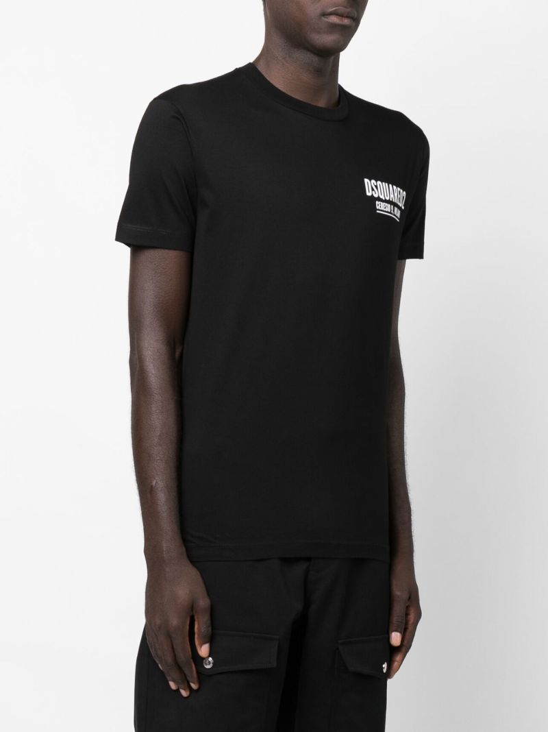 Black Logo Print T-shirt