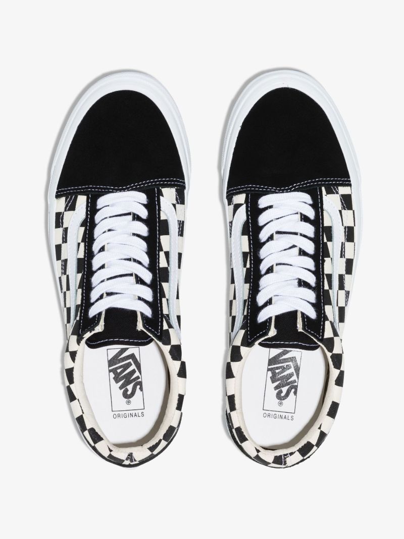 Black Primary Check Old Skool Sneakers