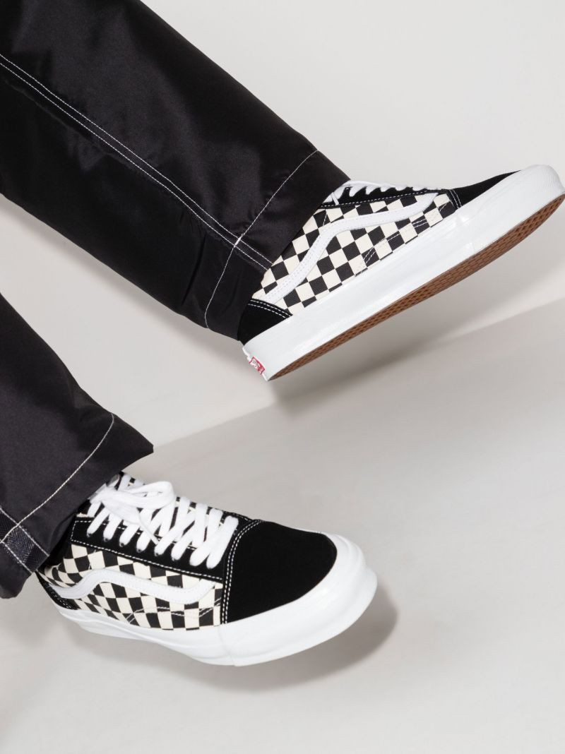 Black Primary Check Old Skool Sneakers