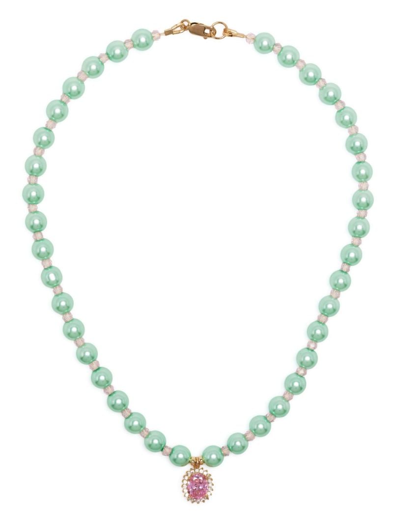 Multicoloured Pearl Beaded Necklace