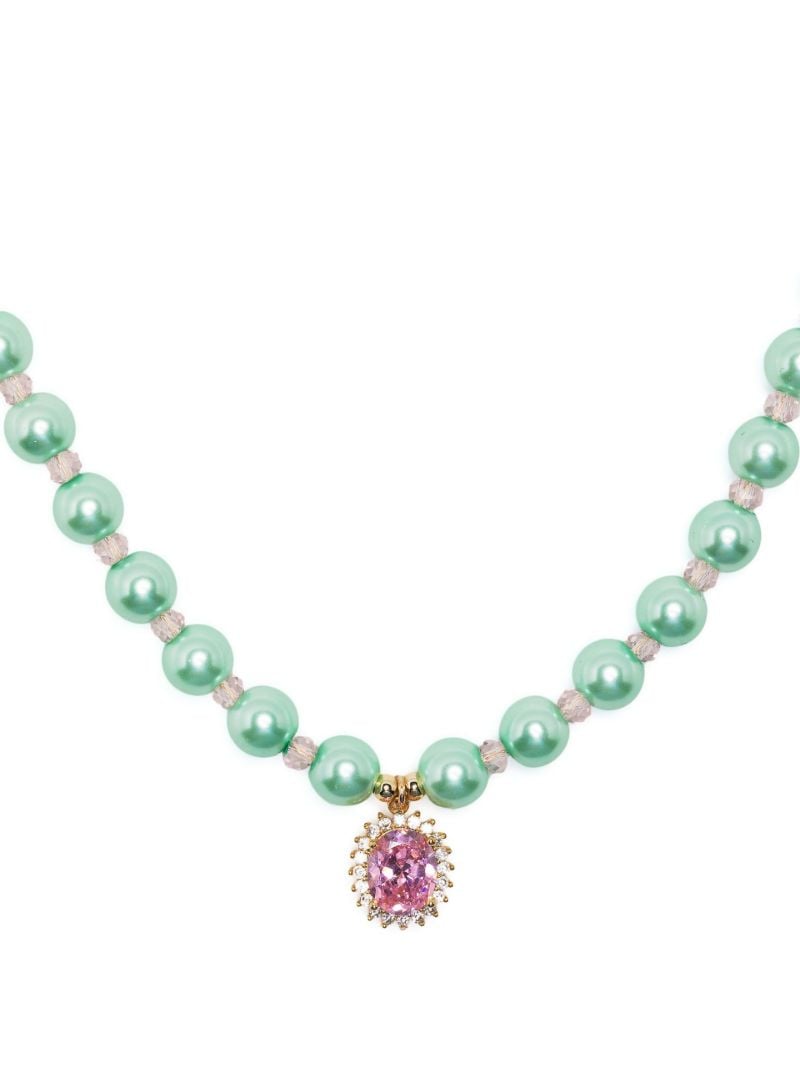 Multicoloured Pearl Beaded Necklace
