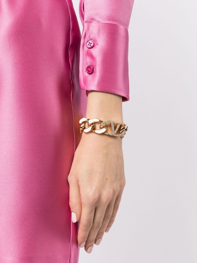 Gold-tone Vlogo Signature Chain Bracelet