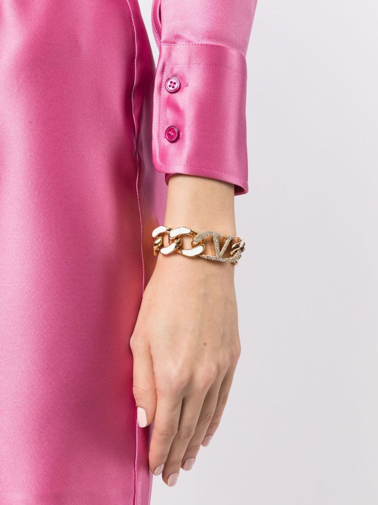 Gold-tone Vlogo Signature Chain Bracelet
