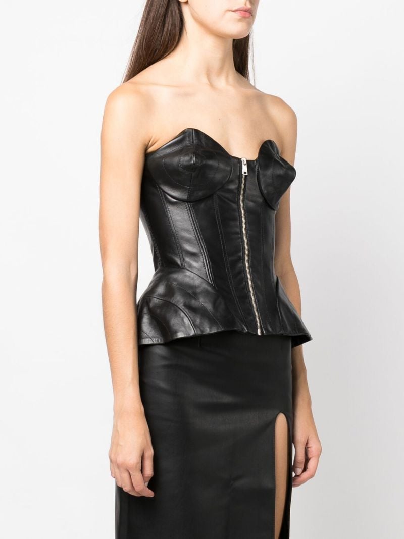 Black Leather Corset Top