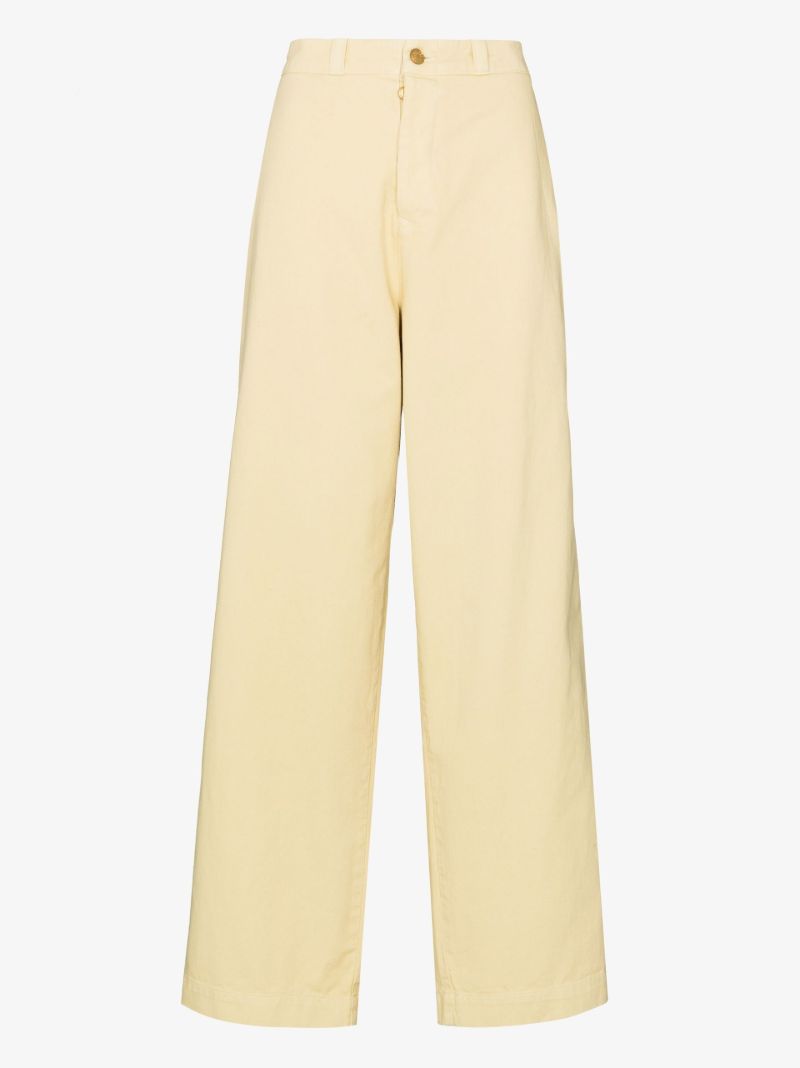 High Waist Cotton Trousers