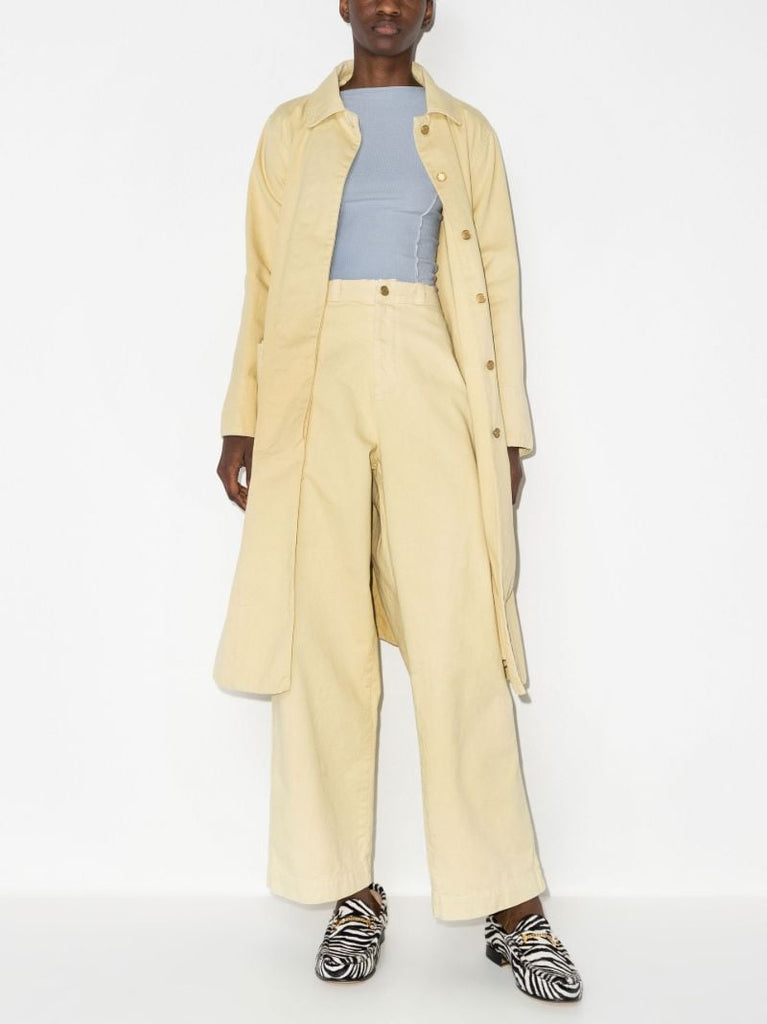 High Waist Cotton Trousers