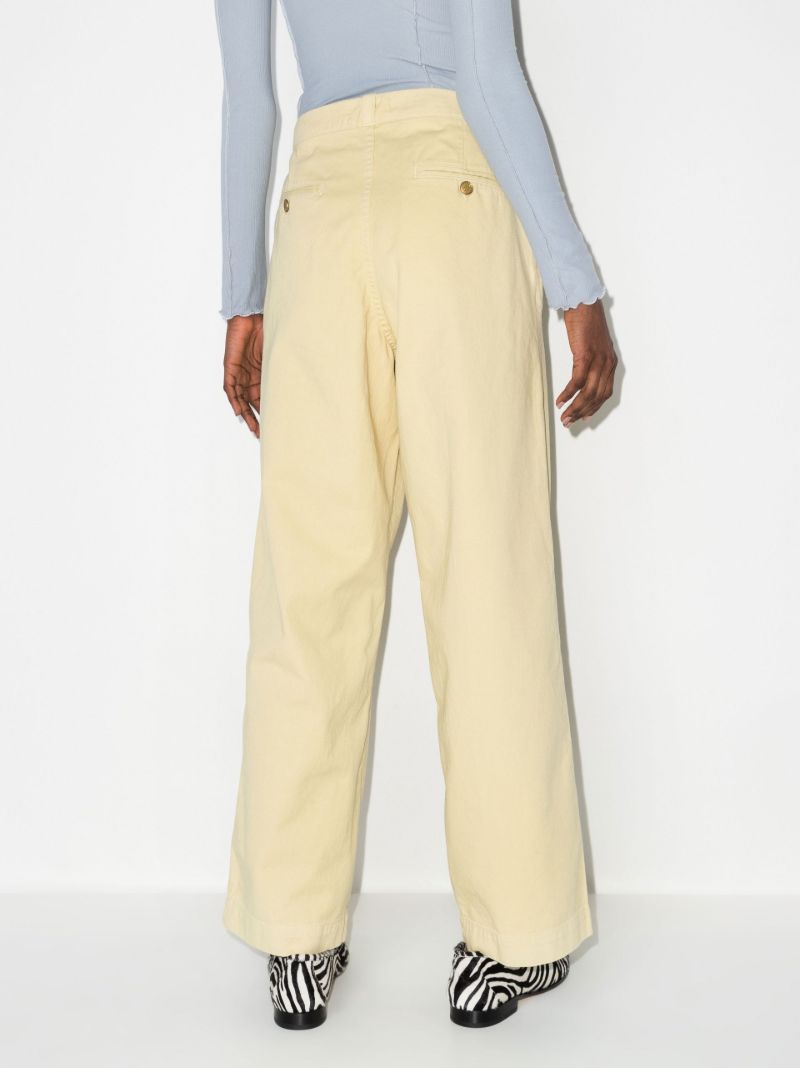 High Waist Cotton Trousers