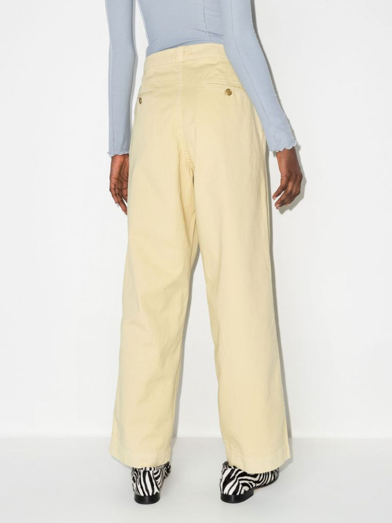 High Waist Cotton Trousers