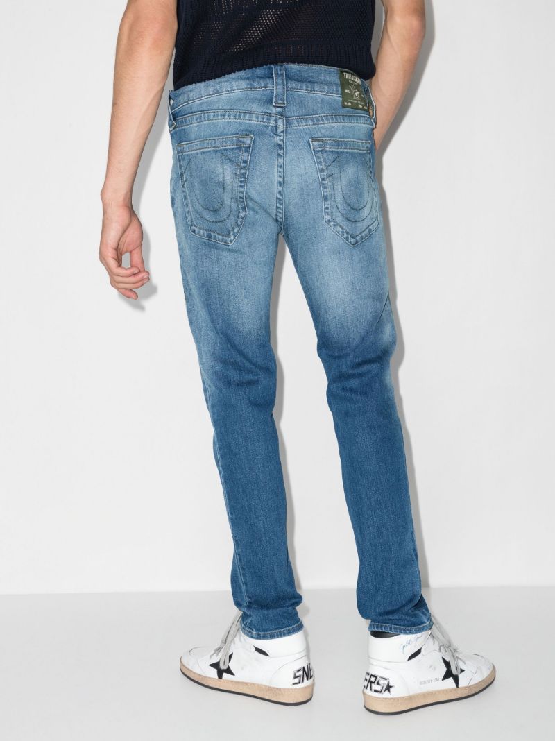 Blue Rocco Ripped Straight Leg Jeans