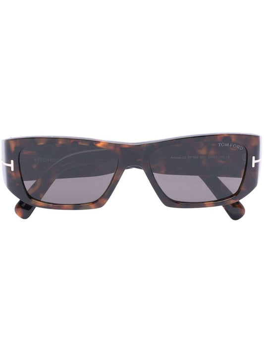 Brown Andres Rectangle Sunglasses