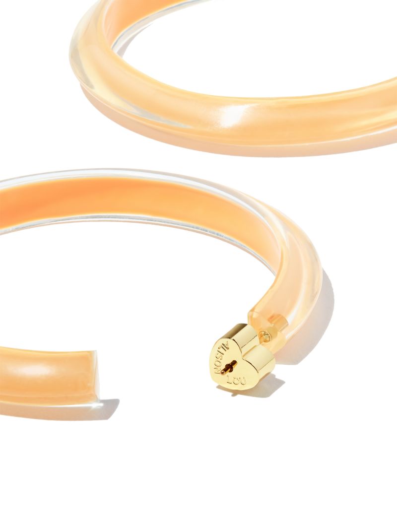 Gold-plated Jelly Medium Hoop Earrings