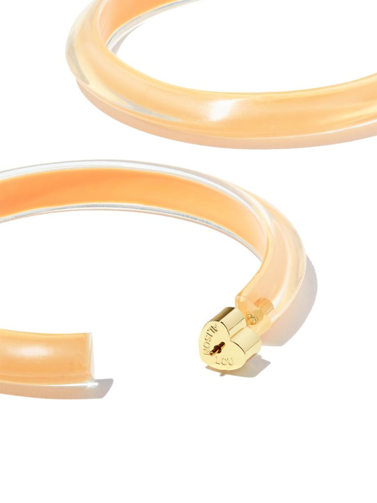 Gold-plated Jelly Medium Hoop Earrings