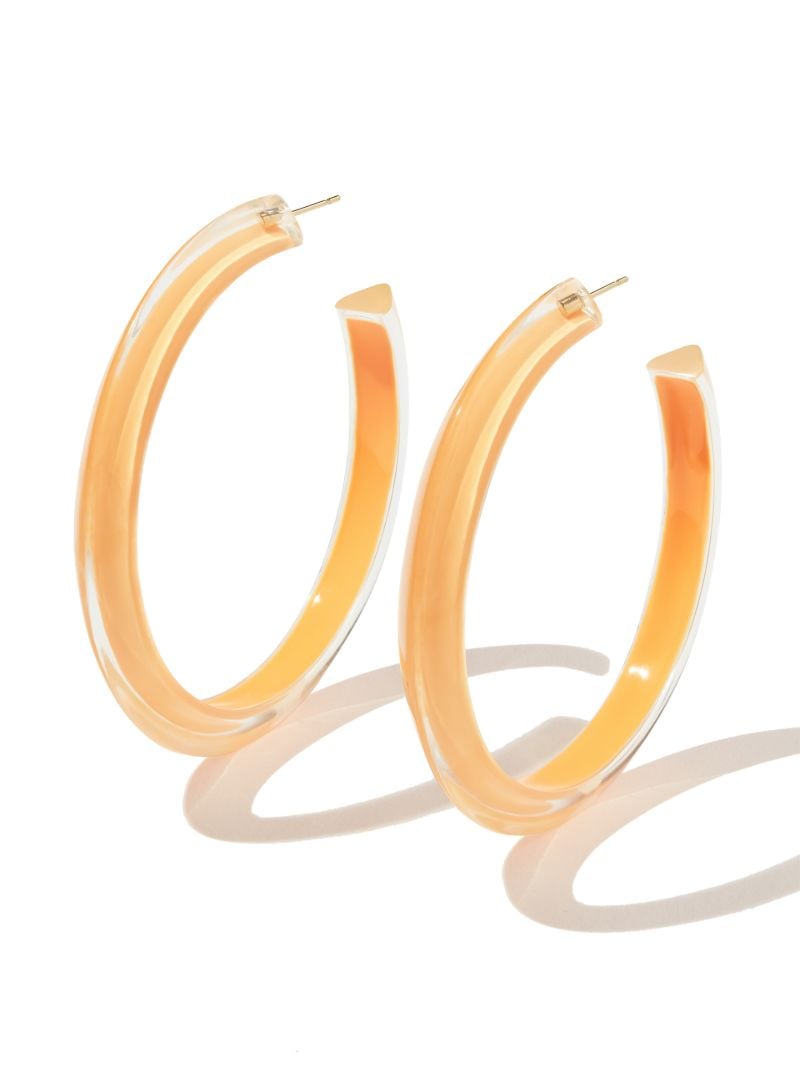 Gold-plated Jelly Medium Hoop Earrings