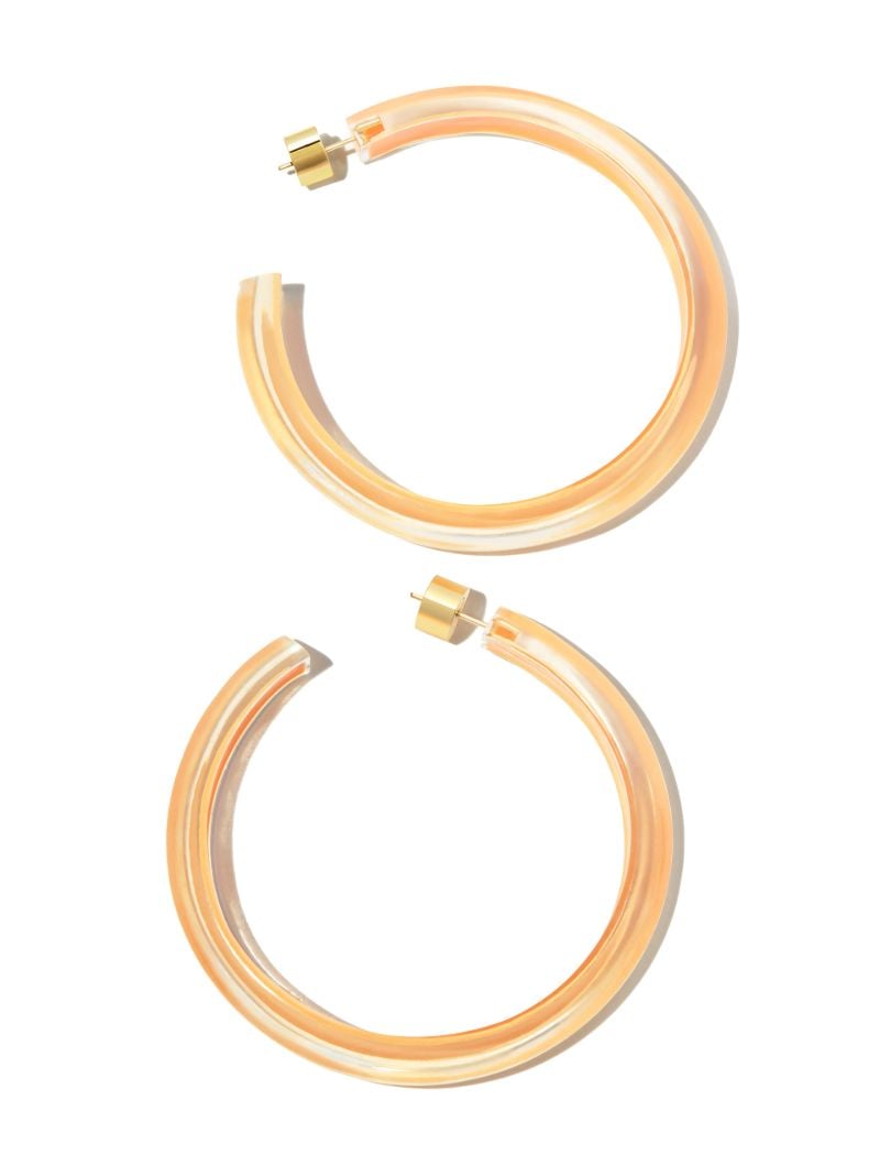 Gold-plated Jelly Medium Hoop Earrings
