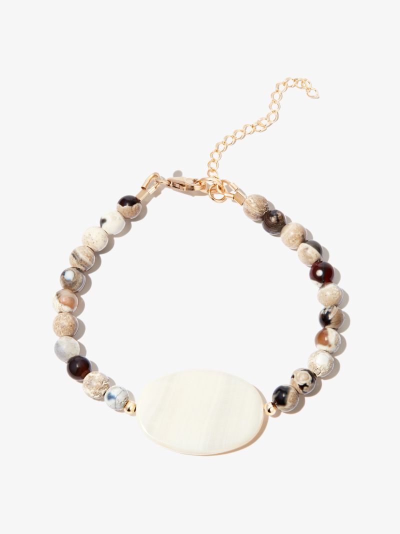 Brown Pearl Beaded Bracelet