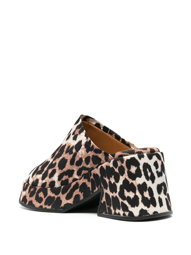 Neutral Retro 100 Leopard Print Mules