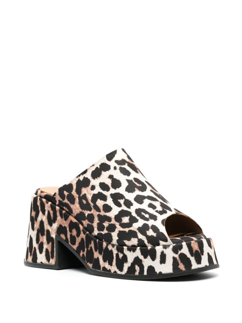 Neutral Retro 100 Leopard Print Mules