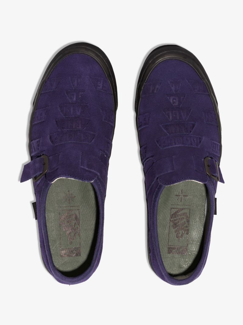 X Taka Hayashi Purple U Slip-on Suede Sneakers