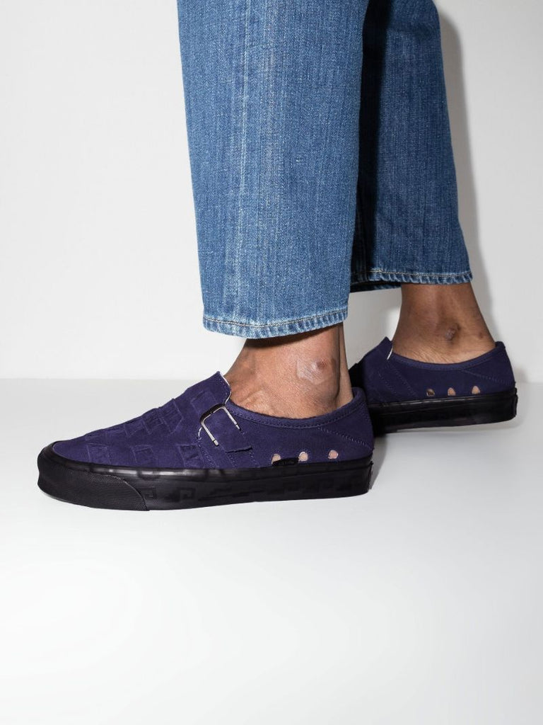 X Taka Hayashi Purple U Slip-on Suede Sneakers