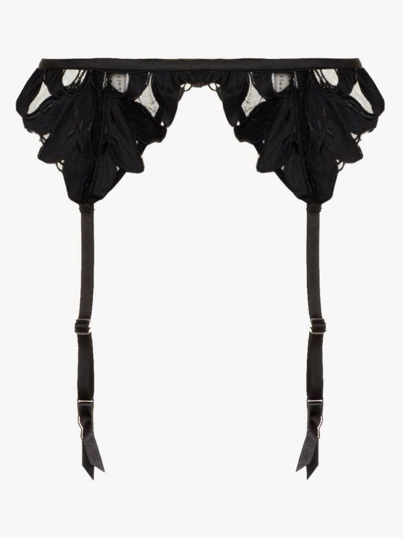 Lily Embroidered Garter Belt
