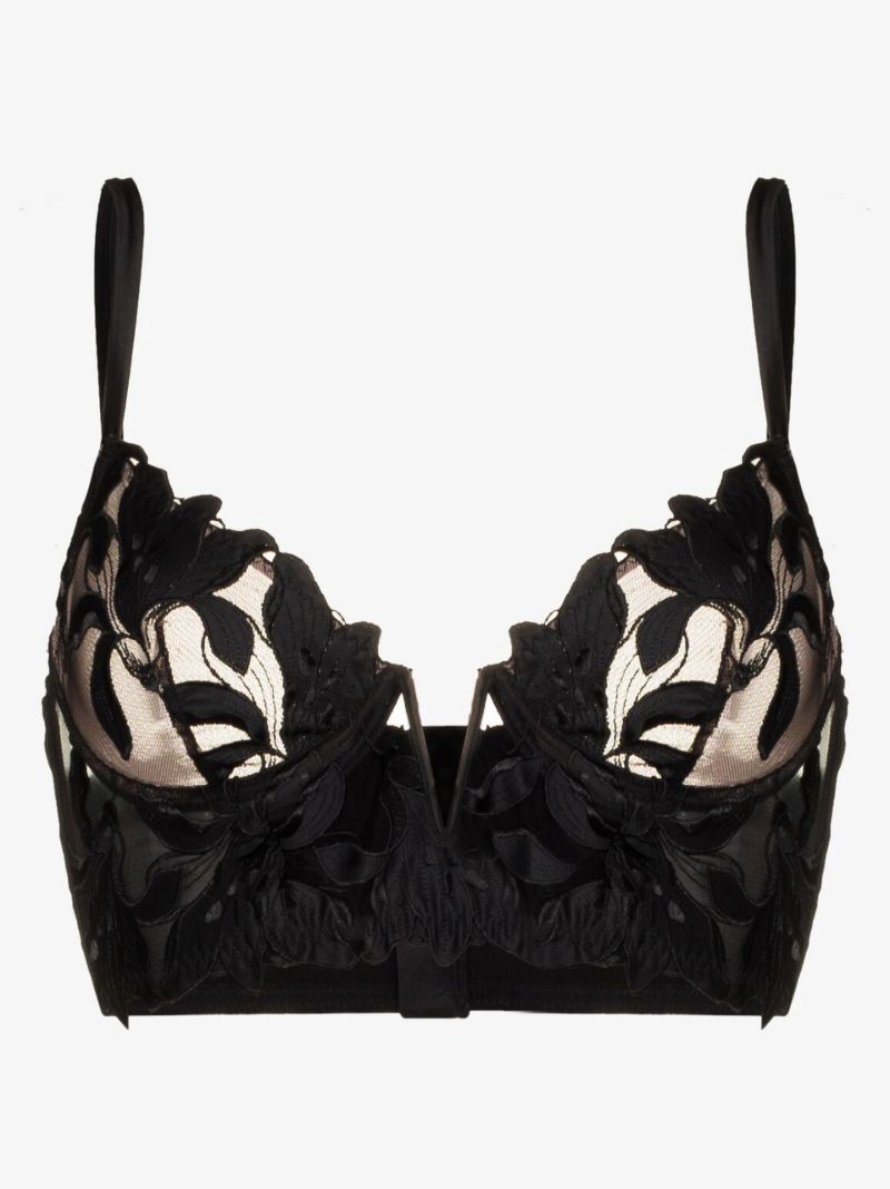 Lily Embroidered Longline Demi Bra