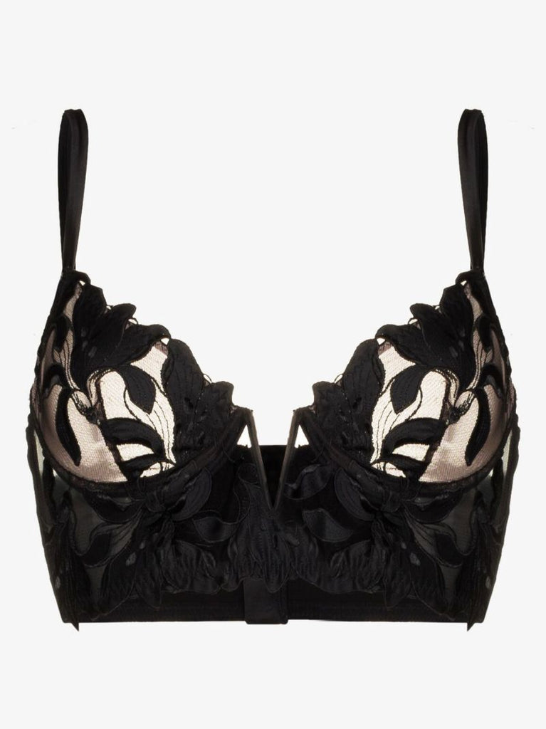 Lily Embroidered Longline Demi Bra